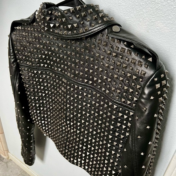 Alice + Olivia Krishna moto leather jacket - Picture 6 of 12